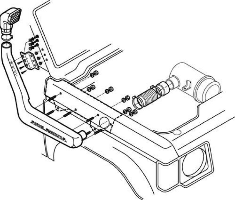 Safari-Snorkel Pajero L040 -91 alle Modelle, SS20HF